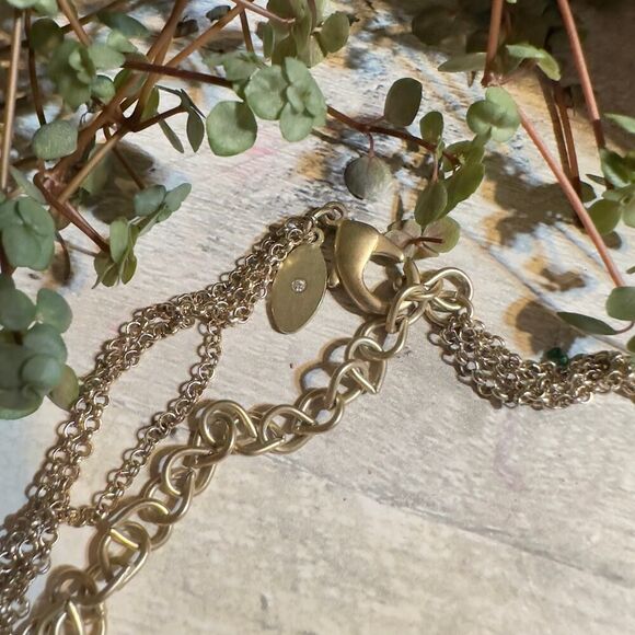 Chico's Brushed Gold Stella Bold Medallion Statement Necklace - Picture 4 of 6